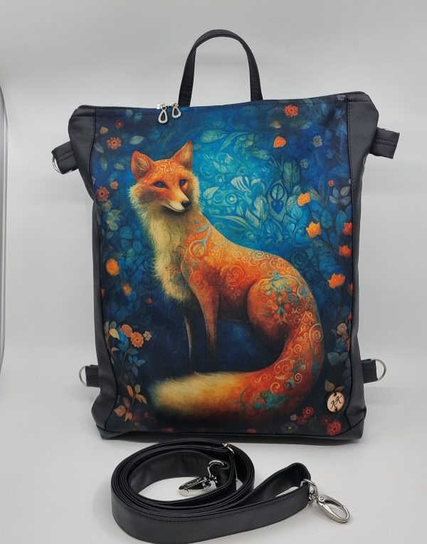 Crossbody kabelko batoh s liškou.