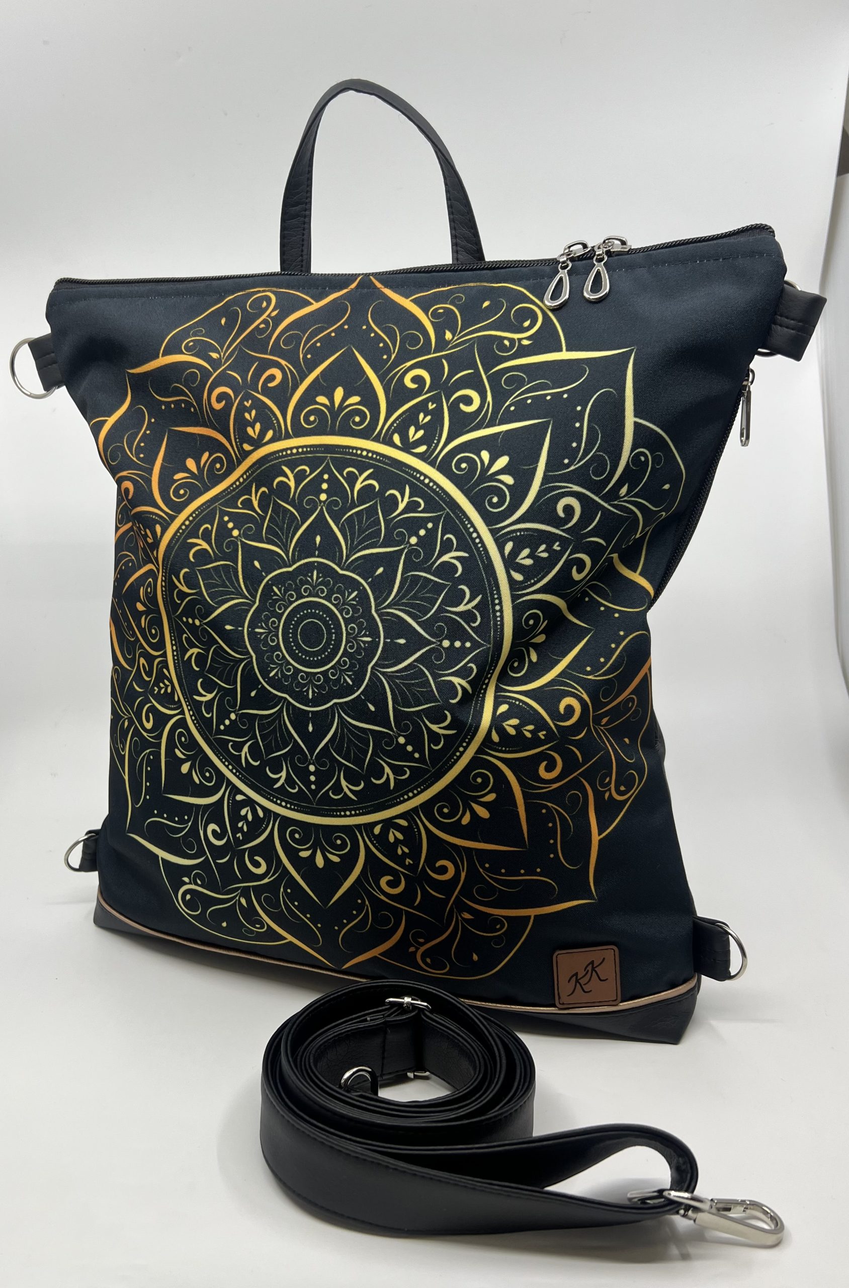 Crossbody kabelko batoh s mandalou. - Image 4