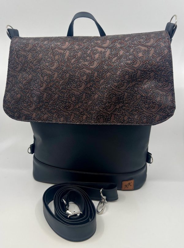 Crossbody celokoženkový kabelko - batoh.