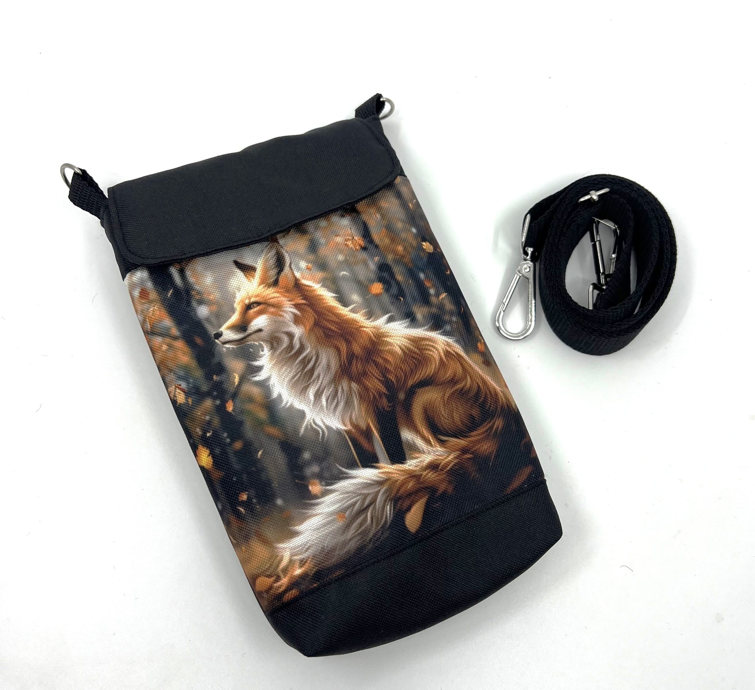 Malá crossbody kabelka s motivem lišky.