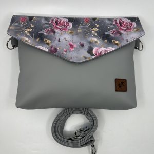 Crossbody kabelka Kaila celokoženková s růžemi.