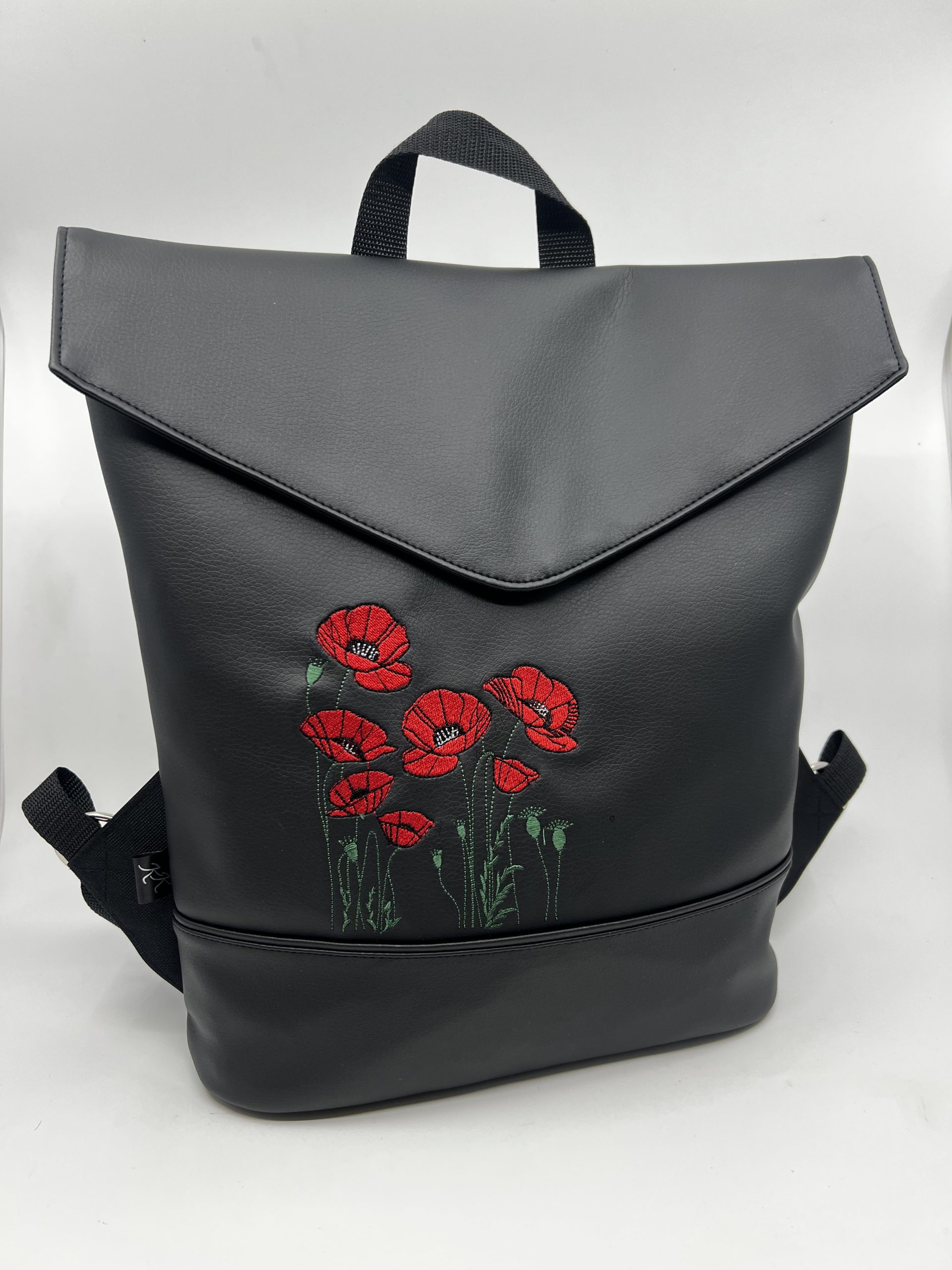 Crossbody batoh s vyšívanými vlčími máky. - Image 3