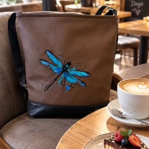 Crossbody kabelka s výšivkou chrpy. (Kopírovat)