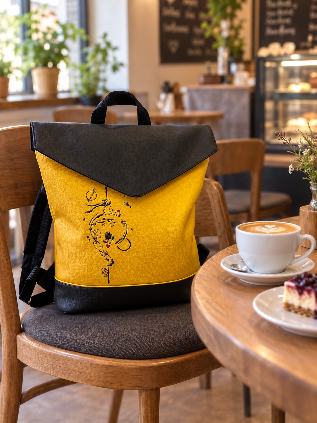 Crossbody batoh s vyšívaný motiv malého prince.